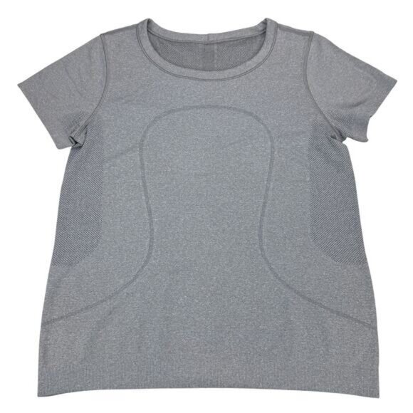 Lululemon Swiftly Tech Short Sleeve Breeze Relaxed Fit In Slate / White Size 8 - Picture 5 of 8